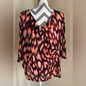 Jennifer Lopez Peach Shirt Top - Size 1X